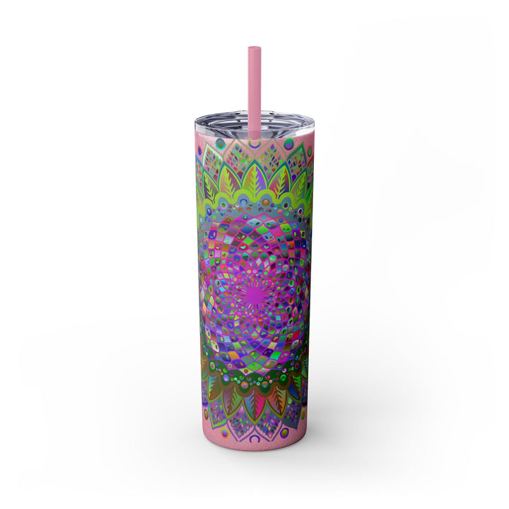 Colorful Mandala 20oz Skinny Tumbler - Hot/Cold Mug - Blululi