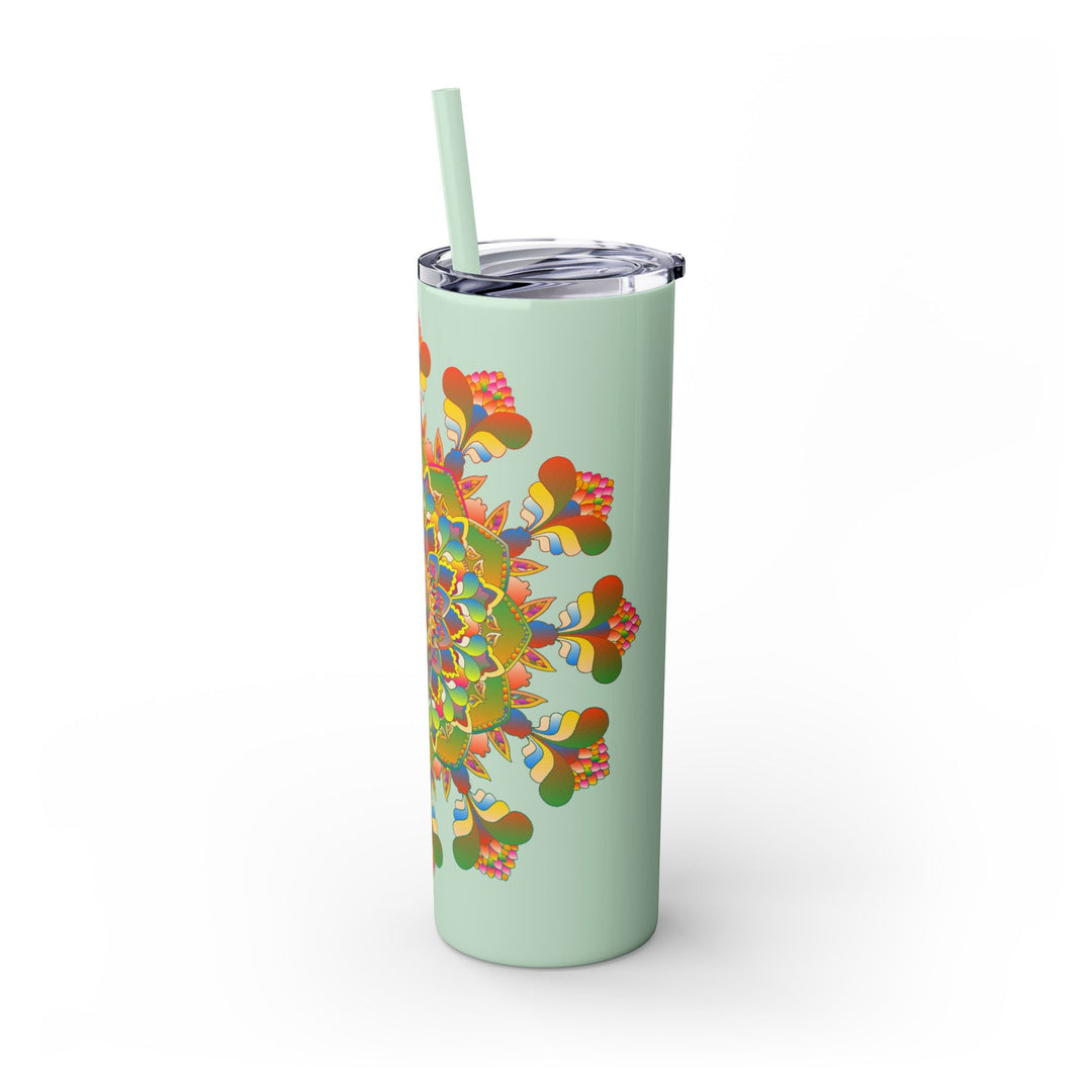 Colorful Mandala 20oz Skinny Tumbler - Hot/Cold Mug - Blululi