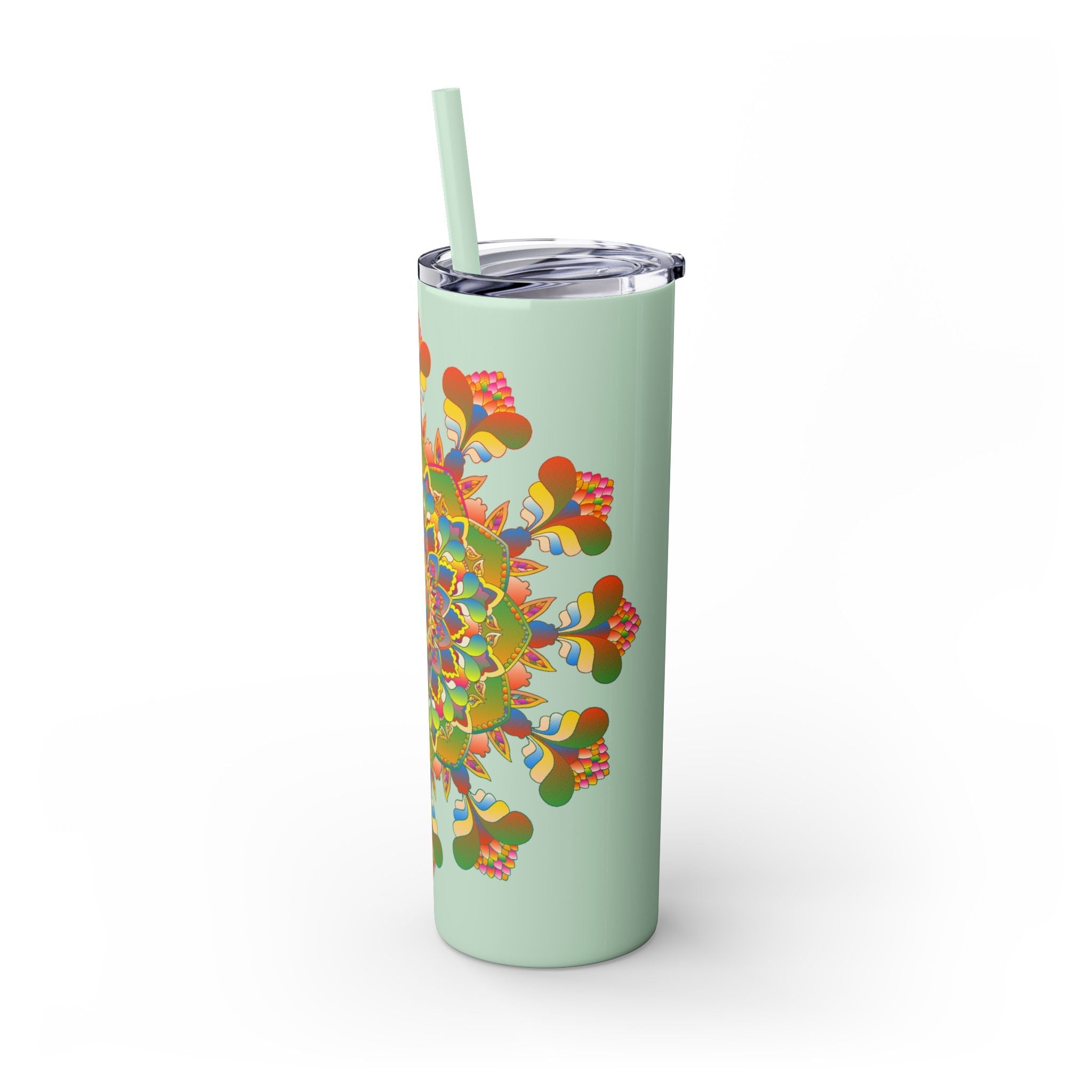 Colorful Mandala 20oz Skinny Tumbler - Hot/Cold Mug - Blululi