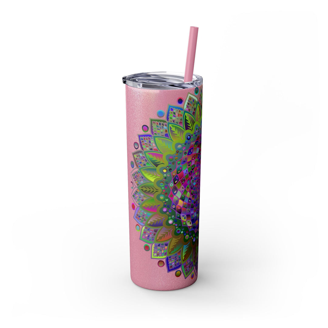 Colorful Mandala 20oz Skinny Tumbler - Hot/Cold Mug - Blululi