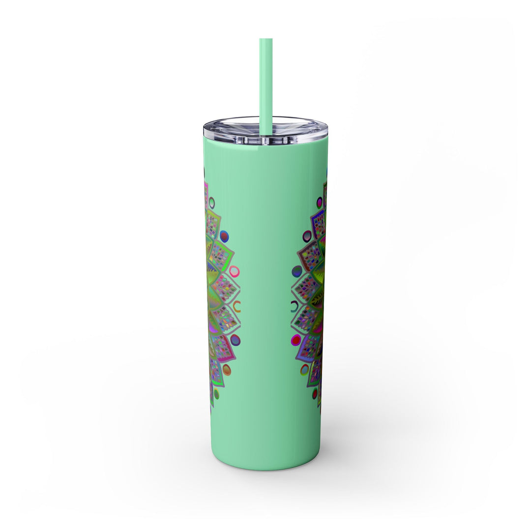 Colorful Mandala 20oz Skinny Tumbler - Hot/Cold Mug - Blululi