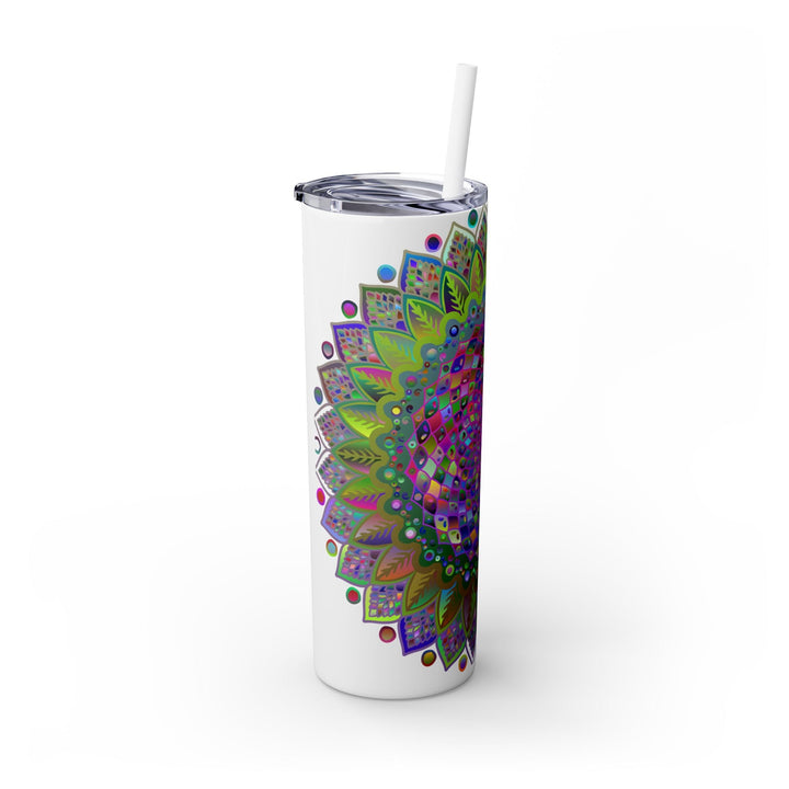 Colorful Mandala 20oz Skinny Tumbler - Hot/Cold Mug - Blululi