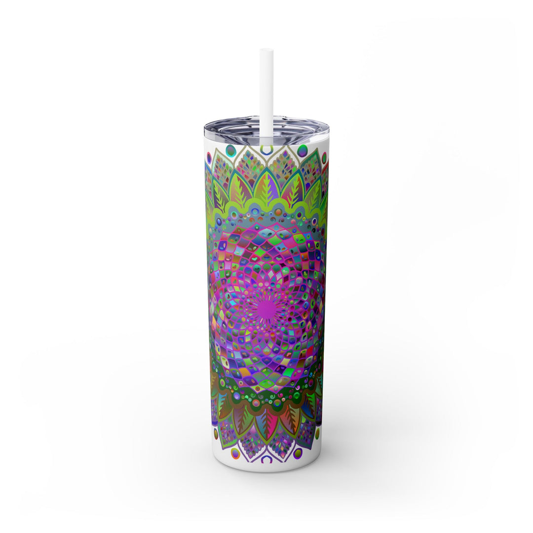 Colorful Mandala 20oz Skinny Tumbler - Hot/Cold Mug - Blululi