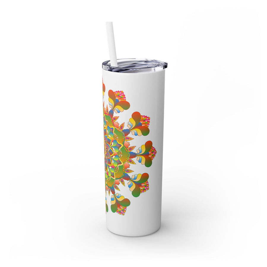 Colorful Mandala 20oz Skinny Tumbler - Hot/Cold Mug - Blululi