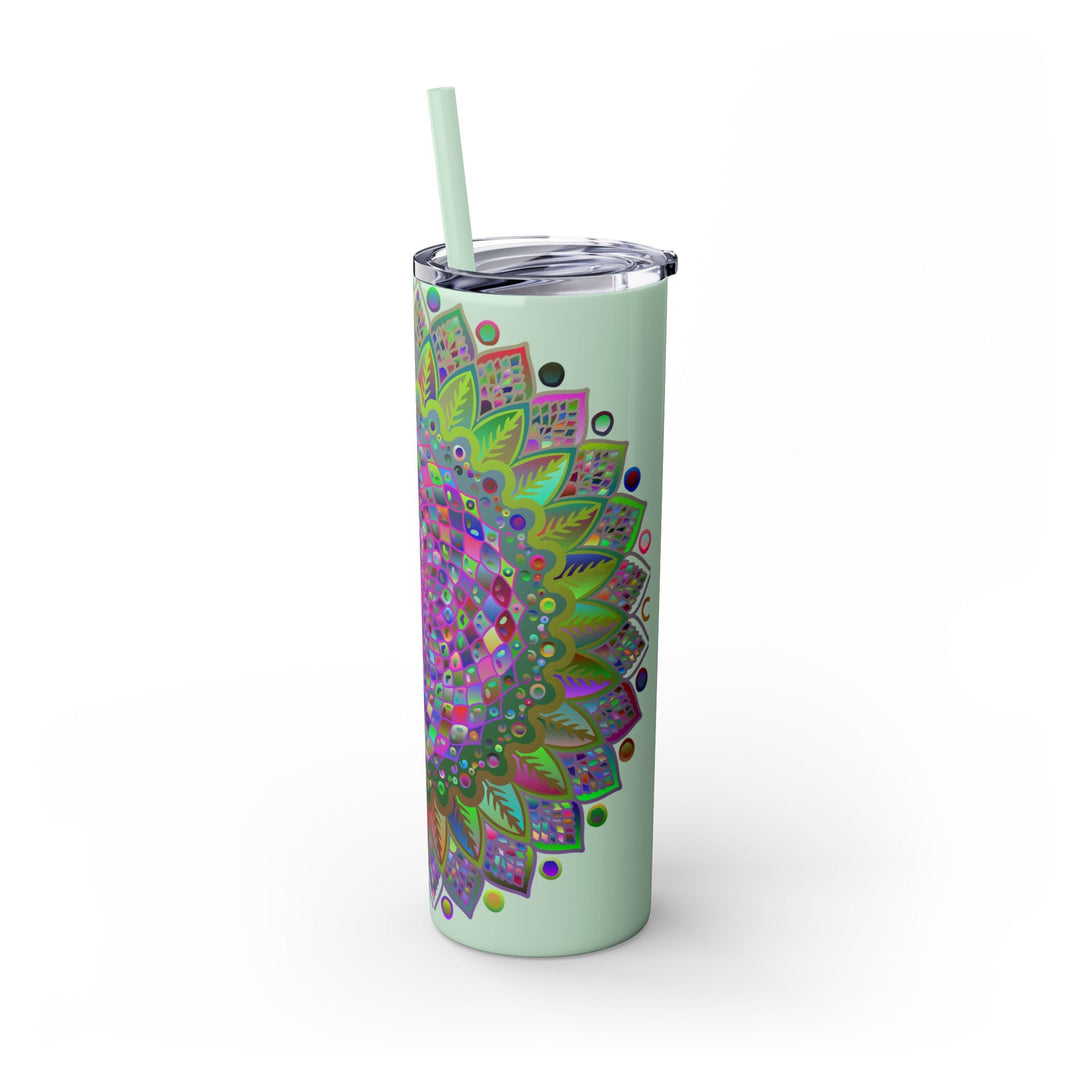 Colorful Mandala 20oz Skinny Tumbler - Hot/Cold Mug - Blululi