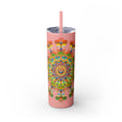 Colorful Mandala 20oz Skinny Tumbler - Hot/Cold Mug - Blululi