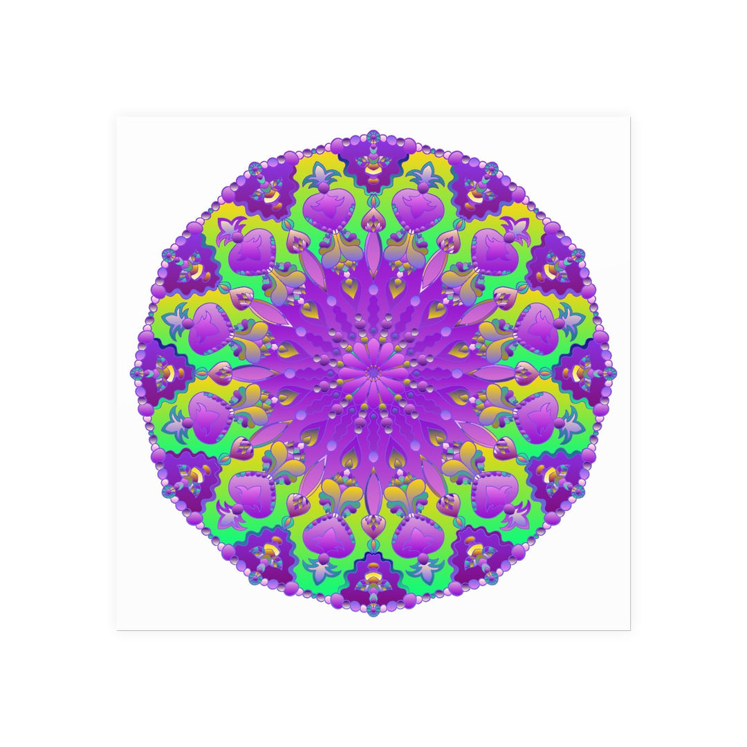 Colorful Mandala Art Poster - Intricate Design Poster - Blululi