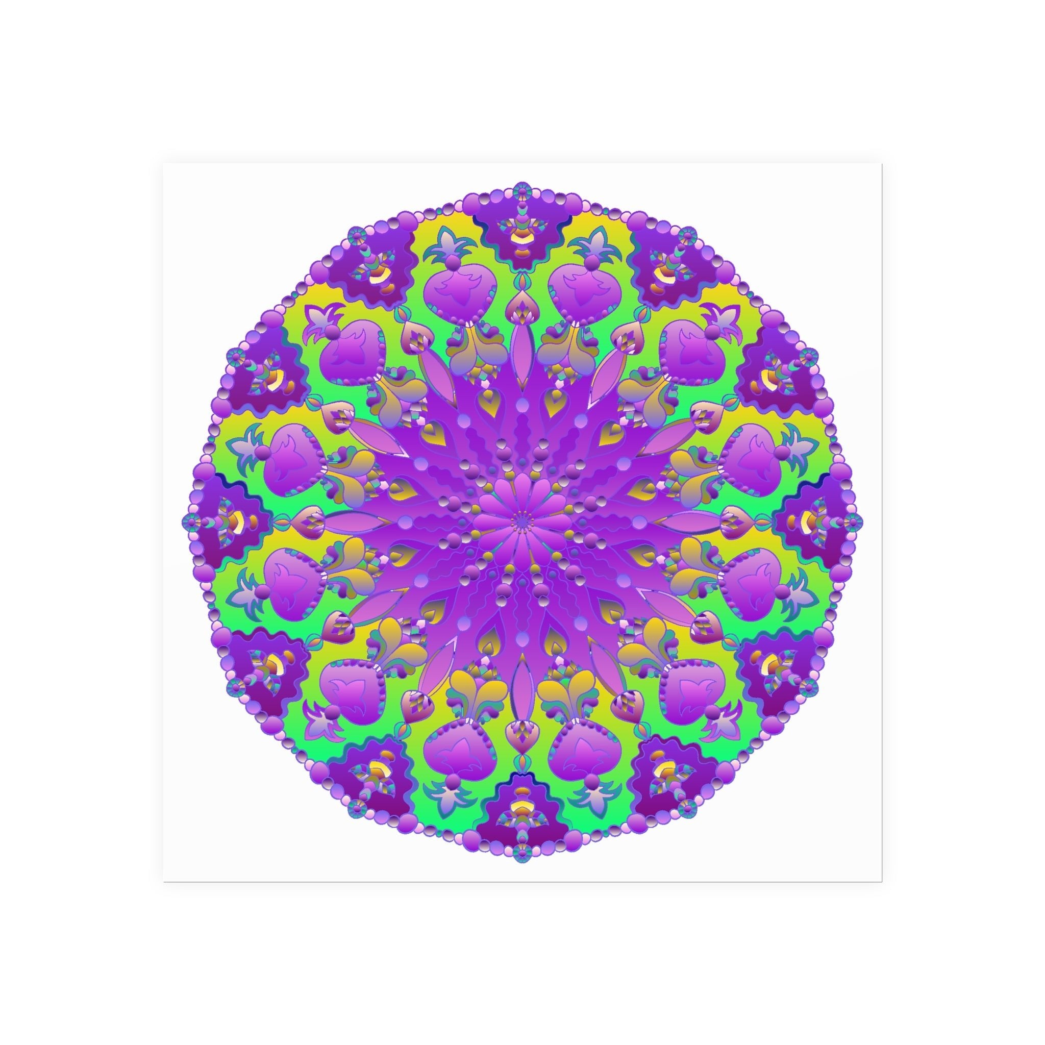 Colorful Mandala Art Poster - Intricate Design Poster - Blululi