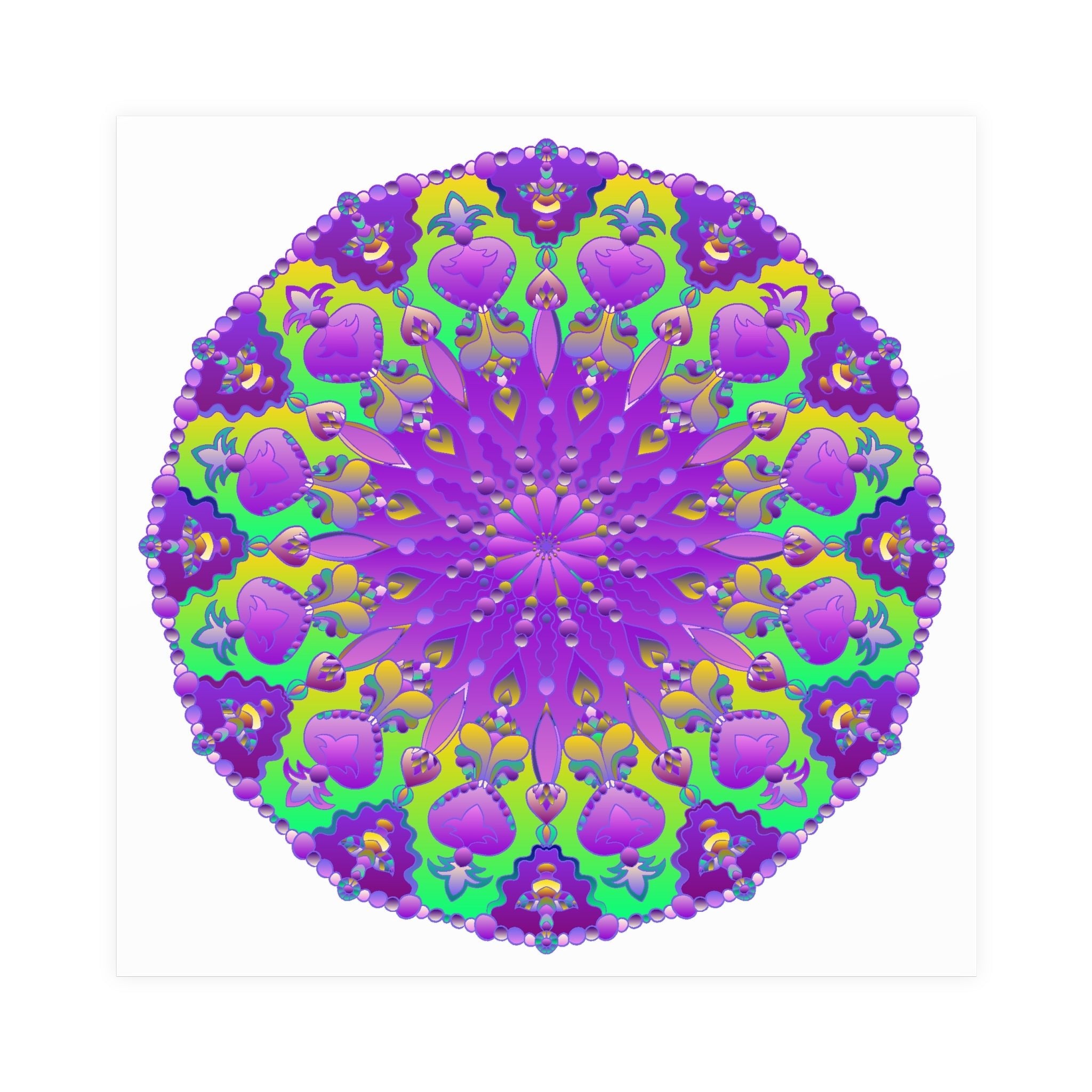 Colorful Mandala Art Poster - Intricate Design Poster - Blululi