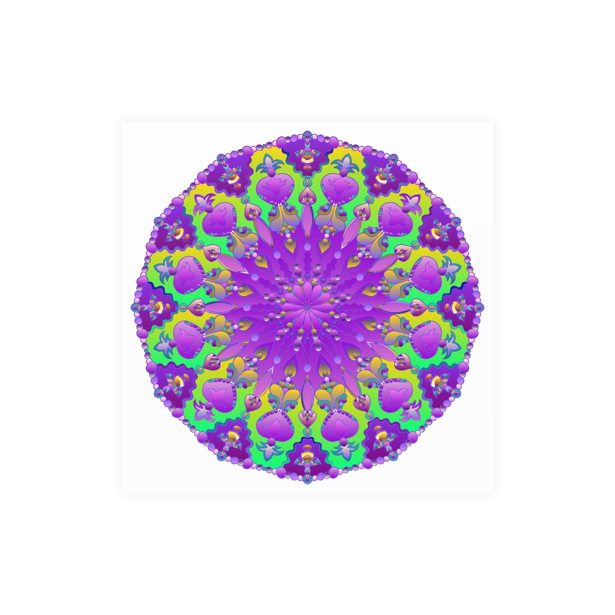 Colorful Mandala Art Poster - Intricate Design Poster - Blululi