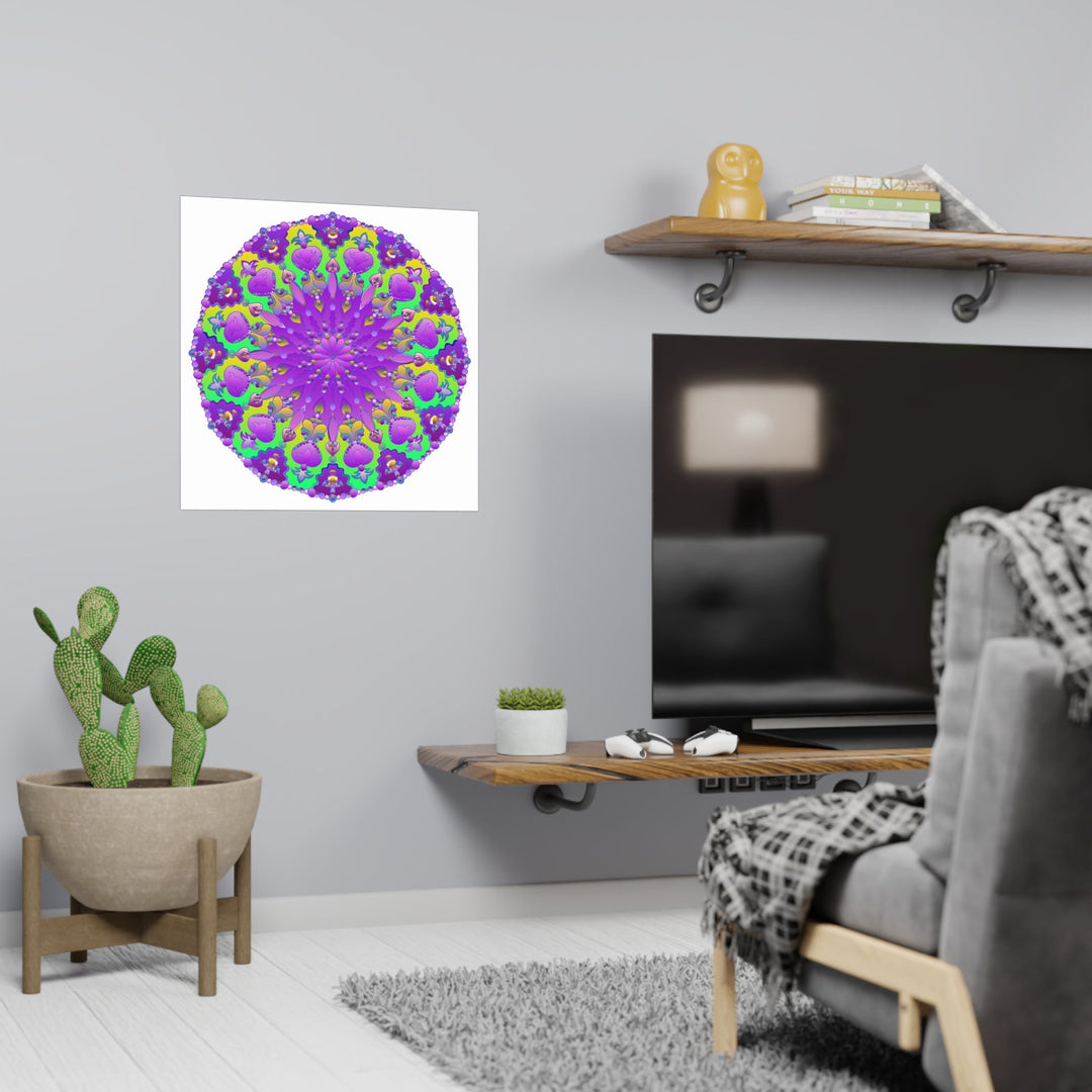 Colorful Mandala Art Poster - Intricate Design Poster - Blululi