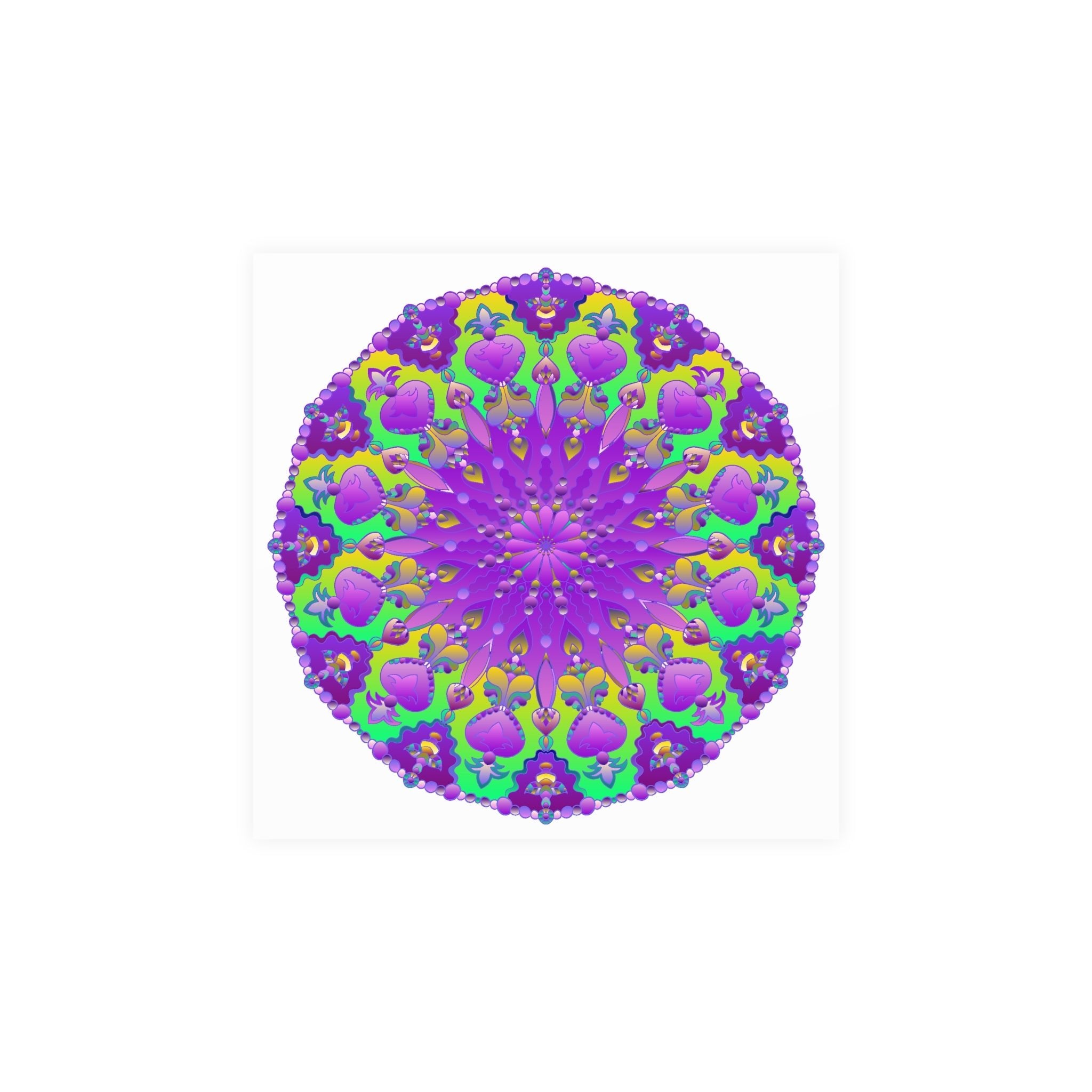 Colorful Mandala Art Poster - Intricate Design Poster - Blululi