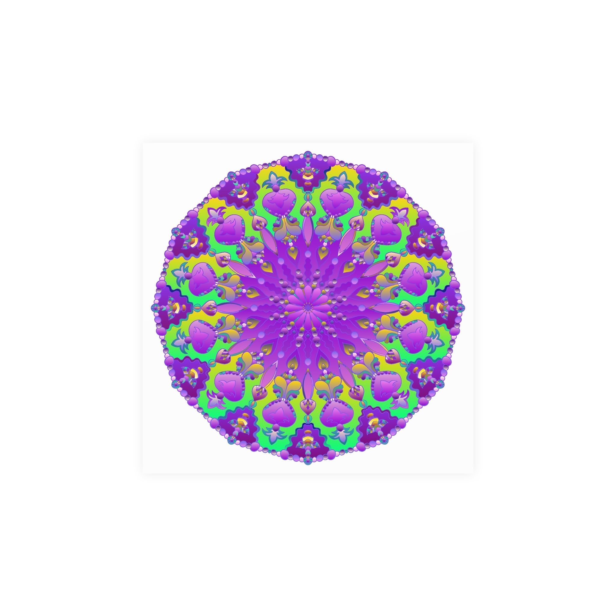 Colorful Mandala Art Poster - Intricate Design Poster - Blululi