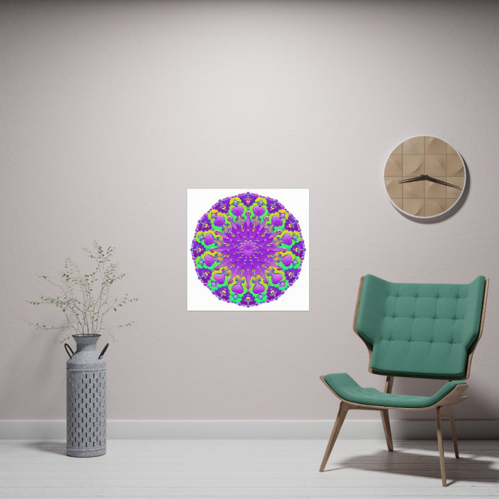 Colorful Mandala Art Poster - Intricate Design Poster - Blululi