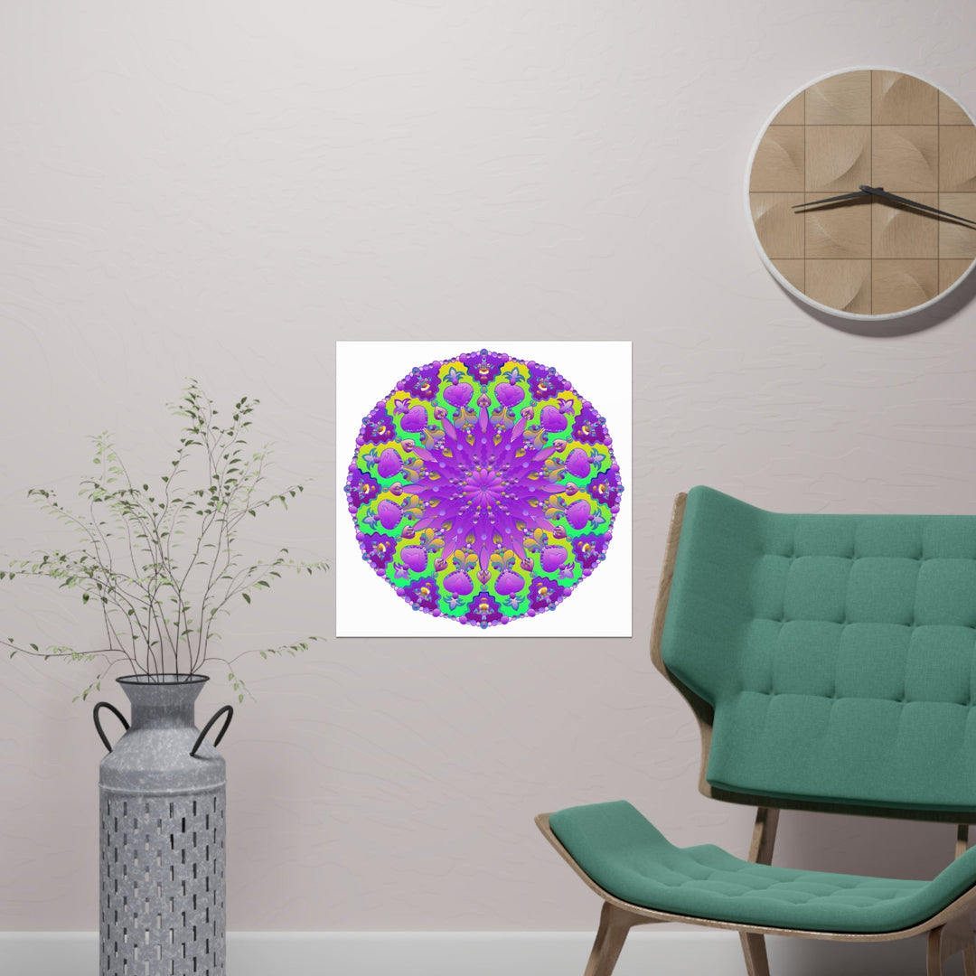 Colorful Mandala Art Poster - Intricate Design Poster - Blululi