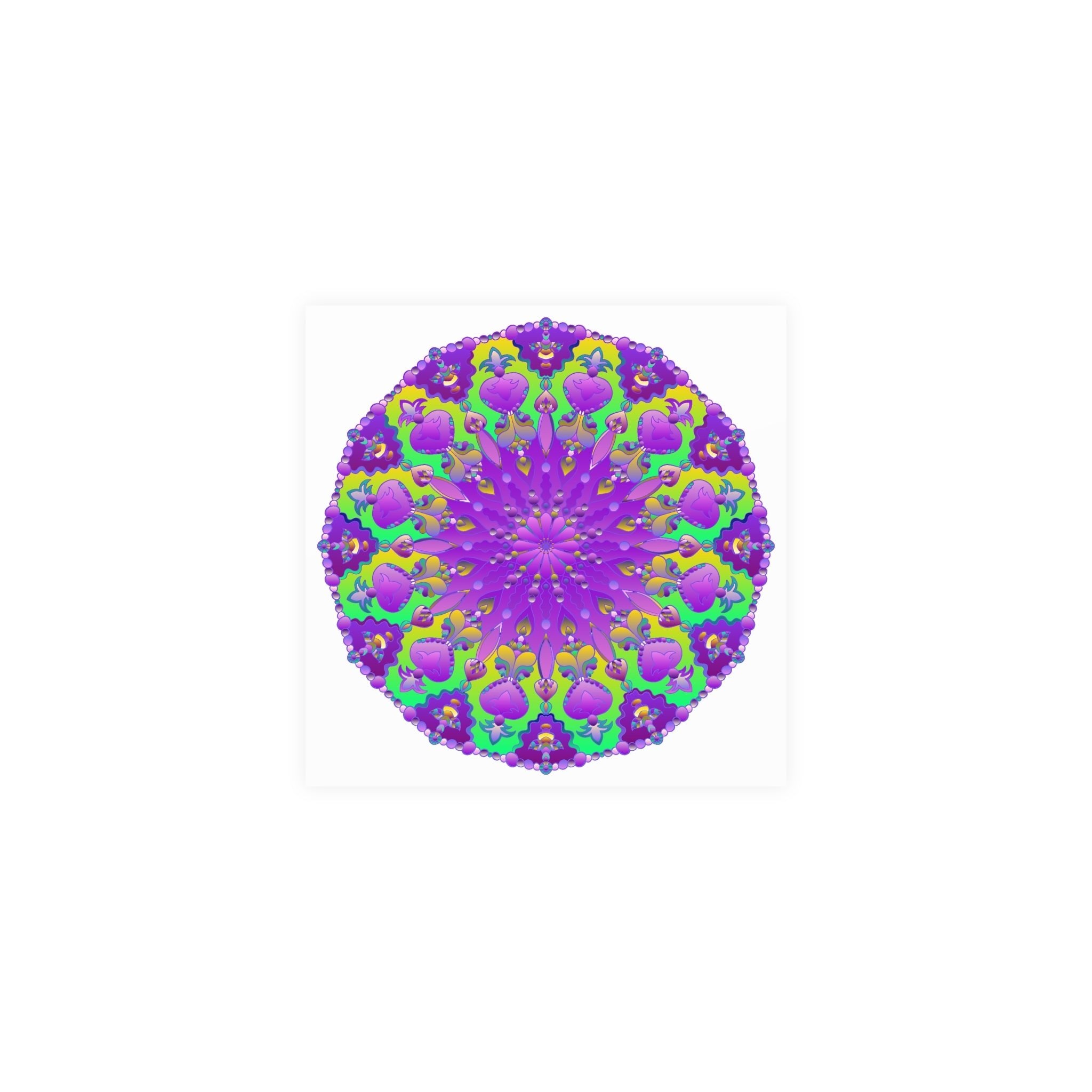 Colorful Mandala Art Poster - Intricate Design Poster - Blululi