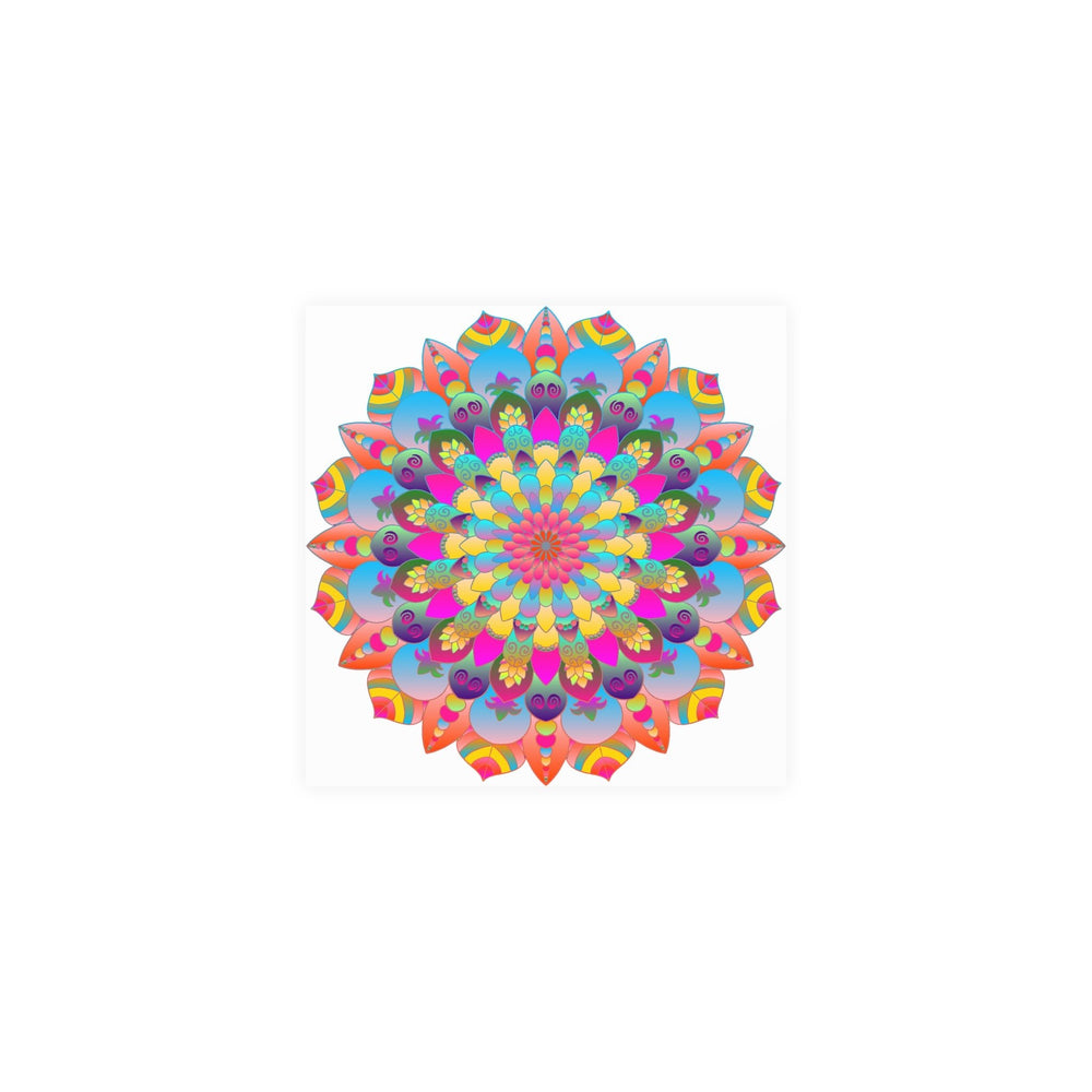 Colorful Mandala Art Poster - Stained Glass Design Poster - Blululi