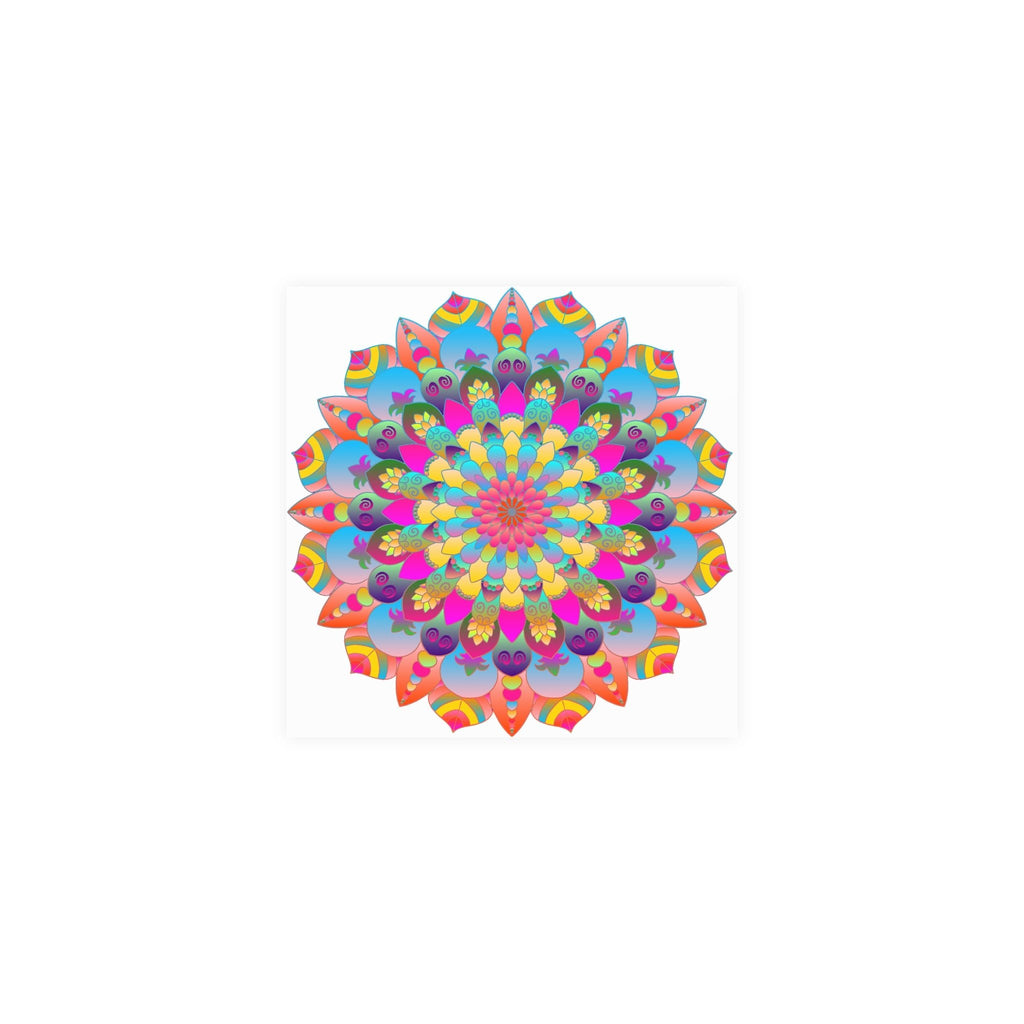 Colorful Mandala Art Poster - Stained Glass Design Poster - Blululi