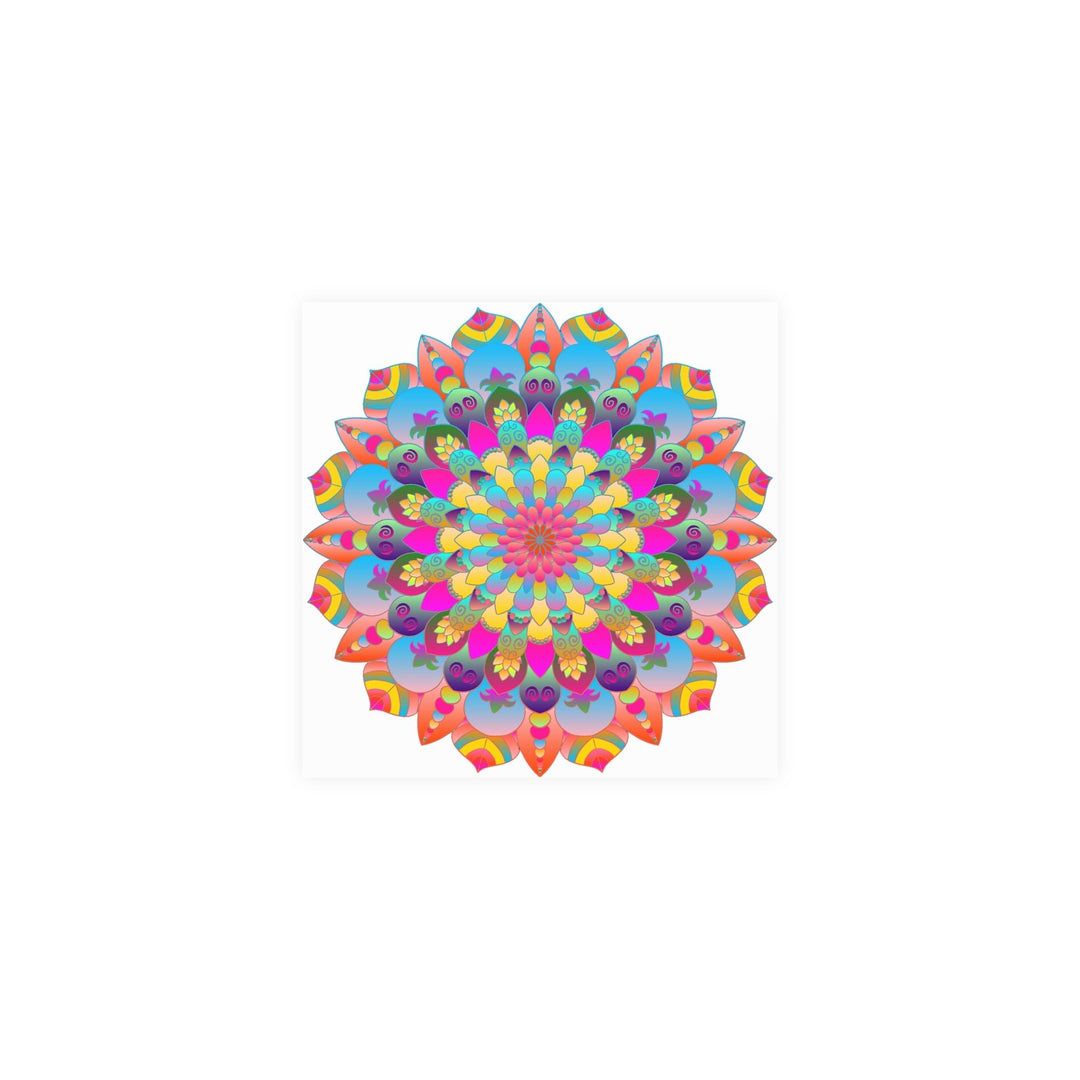 Colorful Mandala Art Poster - Stained Glass Design Poster - Blululi