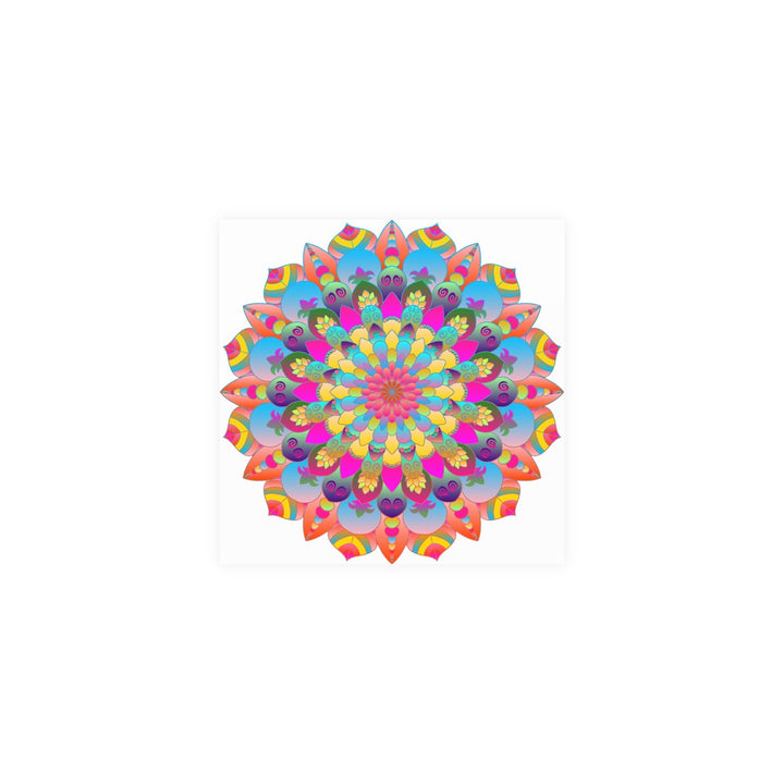 Colorful Mandala Art Poster - Stained Glass Design Poster - Blululi