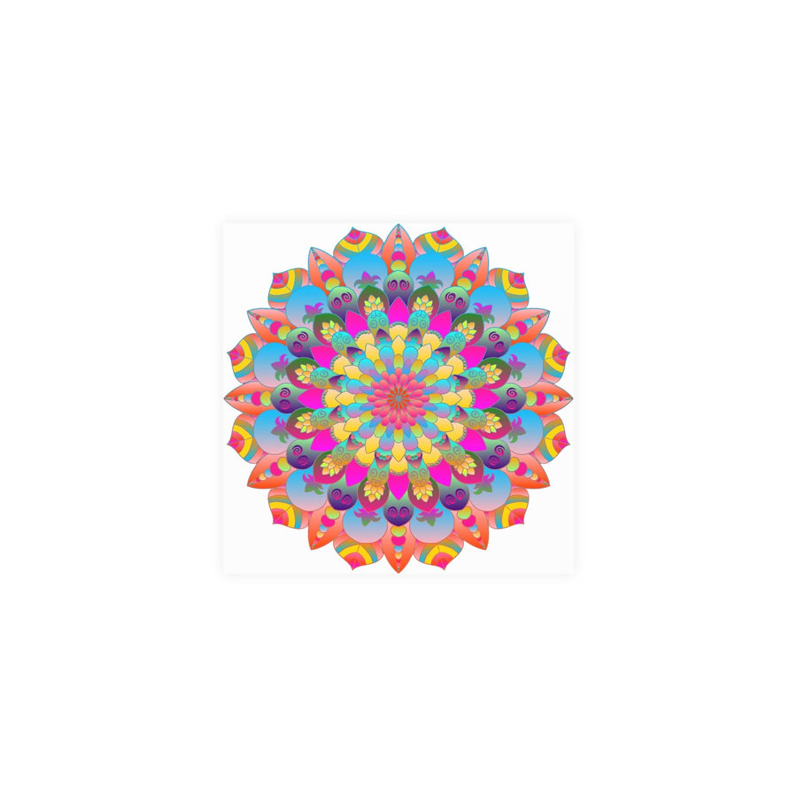 Colorful Mandala Art Poster - Stained Glass Design Poster - Blululi