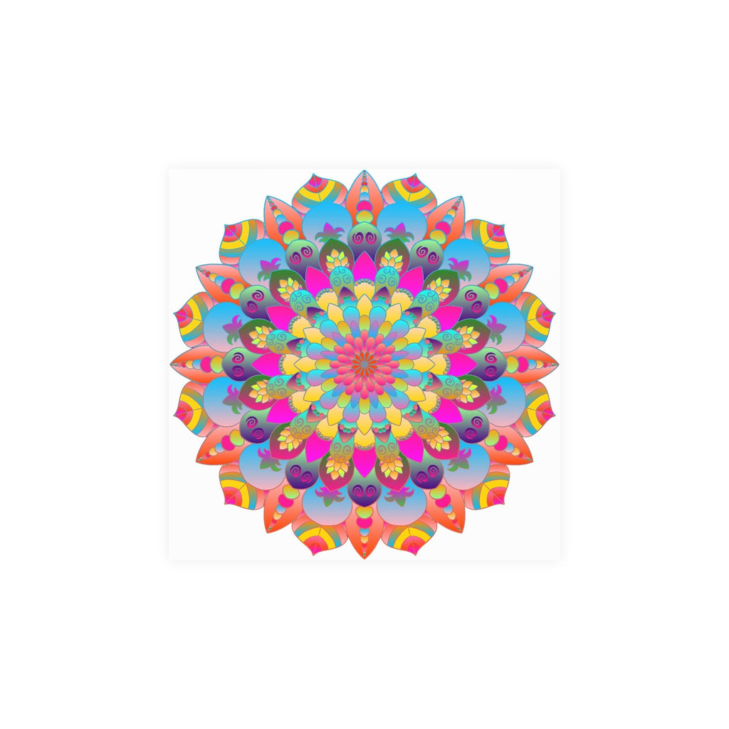 Colorful Mandala Art Poster - Stained Glass Design Poster - Blululi