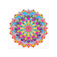 Colorful Mandala Art Poster - Stained Glass Design Poster - Blululi