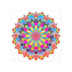 Colorful Mandala Art Poster - Stained Glass Design Poster - Blululi