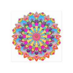Colorful Mandala Art Poster - Stained Glass Design Poster - Blululi