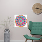 Colorful Mandala Art Poster - Stained Glass Design Poster - Blululi