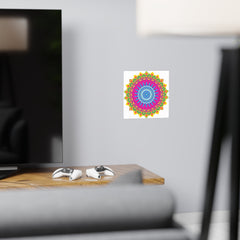 Colorful Mandala Art Print - Boho Home Decor Poster - Blululi