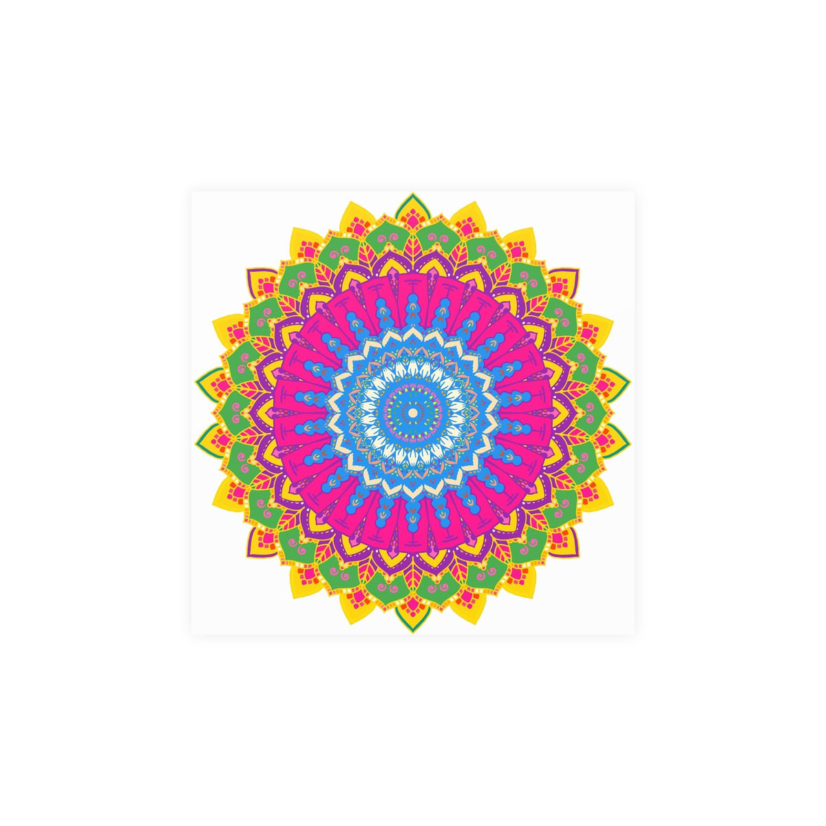 Colorful Mandala Art Print - Boho Home Decor Poster - Blululi