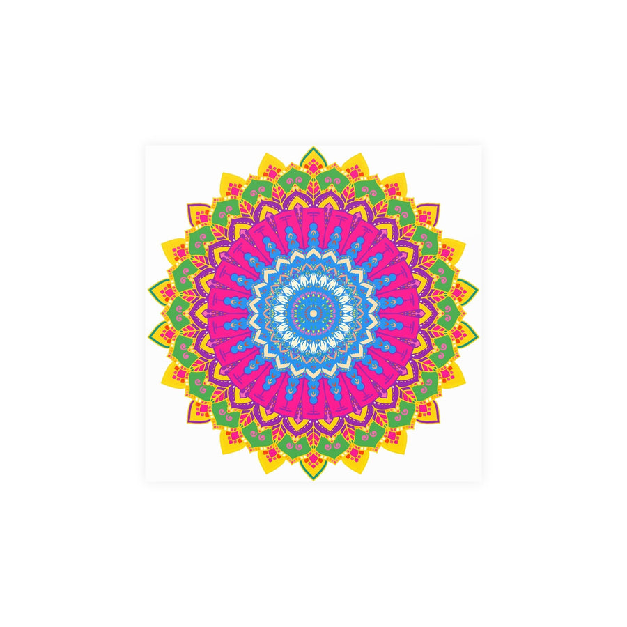 Colorful Mandala Art Print - Boho Home Decor Poster - Blululi