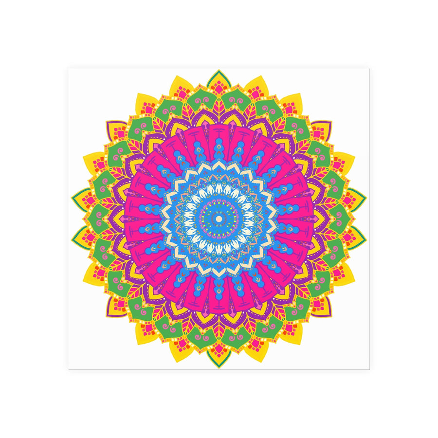 Colorful Mandala Art Print - Boho Home Decor Poster - Blululi