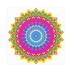 Colorful Mandala Art Print - Boho Home Decor Poster - Blululi