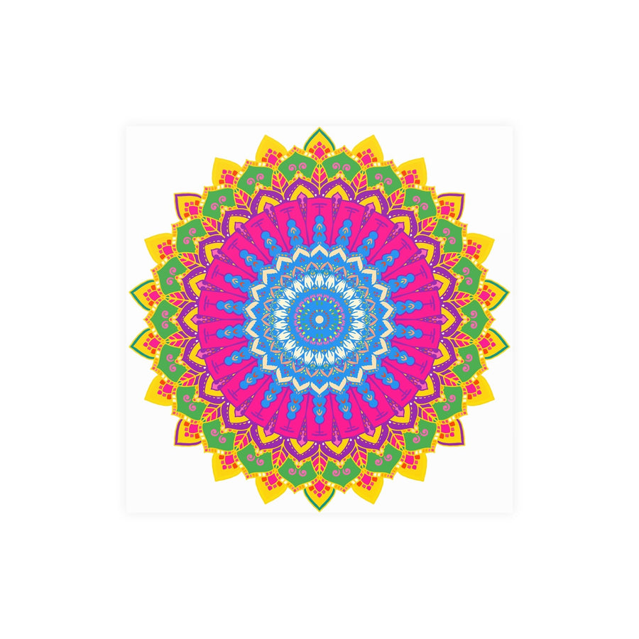 Colorful Mandala Art Print - Boho Home Decor Poster - Blululi