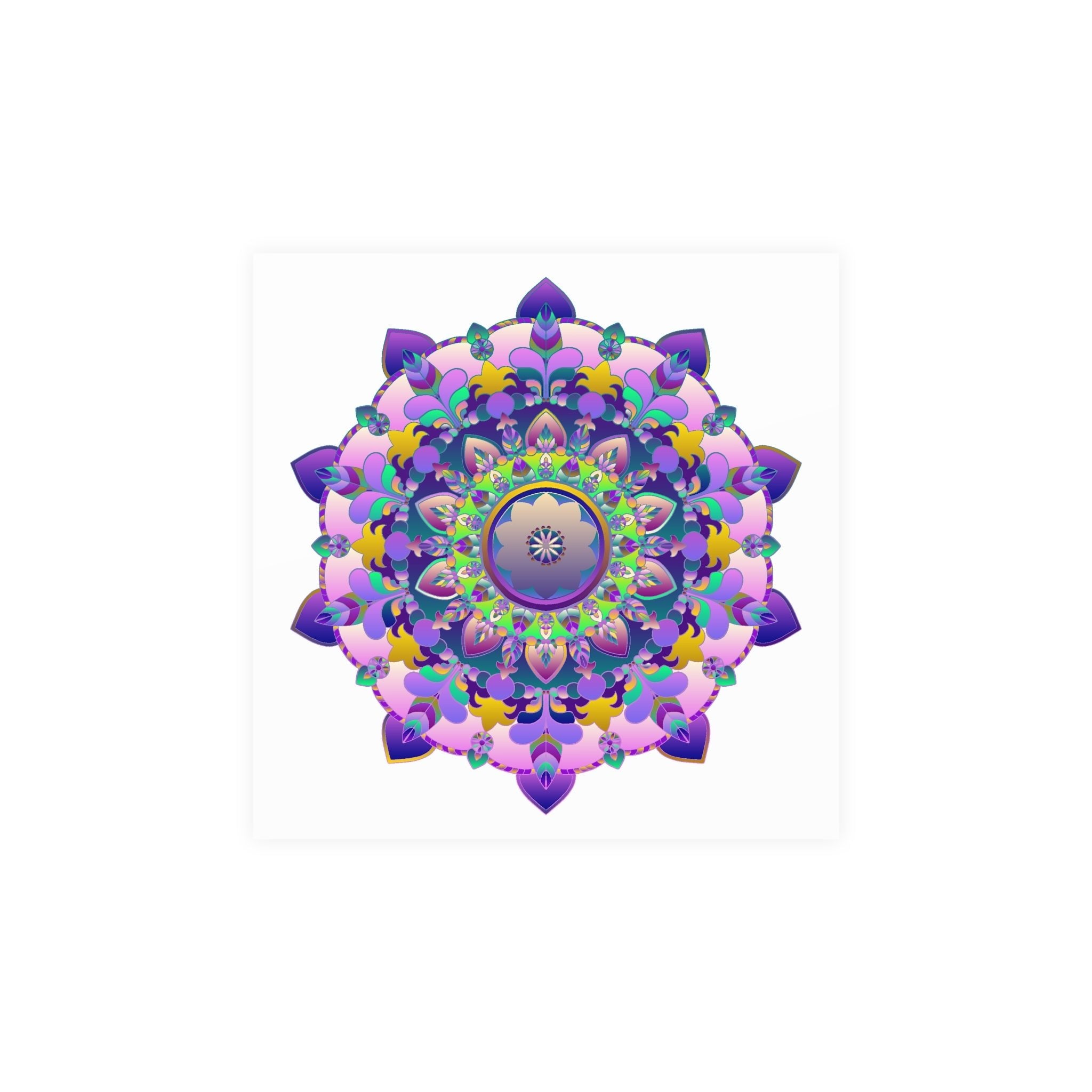 Colorful Mandala Art Print - Boho Wall Decor Poster - Blululi