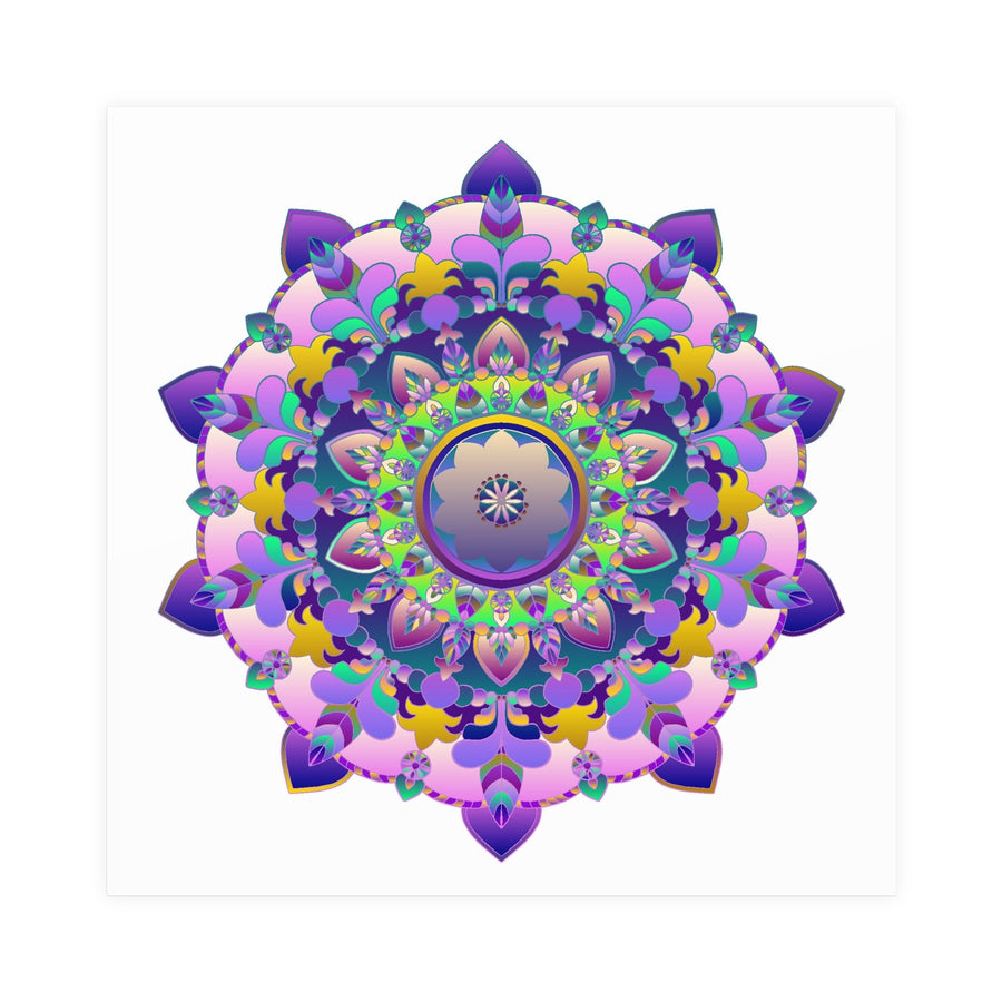 Colorful Mandala Art Print - Boho Wall Decor Poster - Blululi