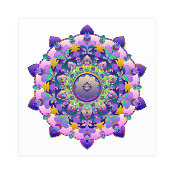 Colorful Mandala Art Print - Boho Wall Decor Poster - Blululi