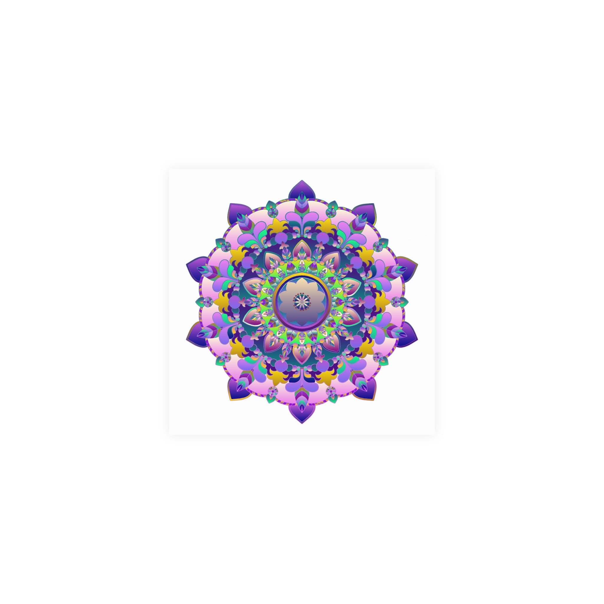 Colorful Mandala Art Print - Boho Wall Decor Poster - Blululi