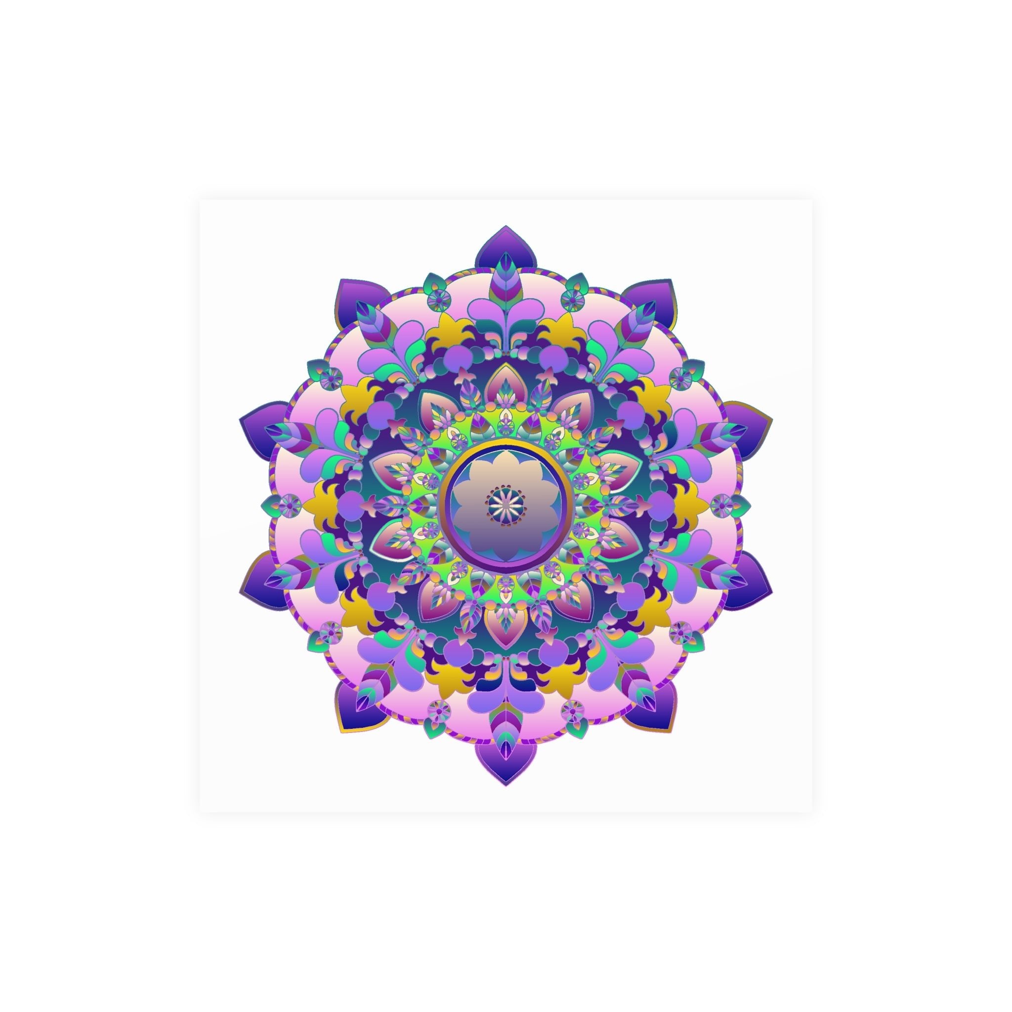 Colorful Mandala Art Print - Boho Wall Decor Poster - Blululi