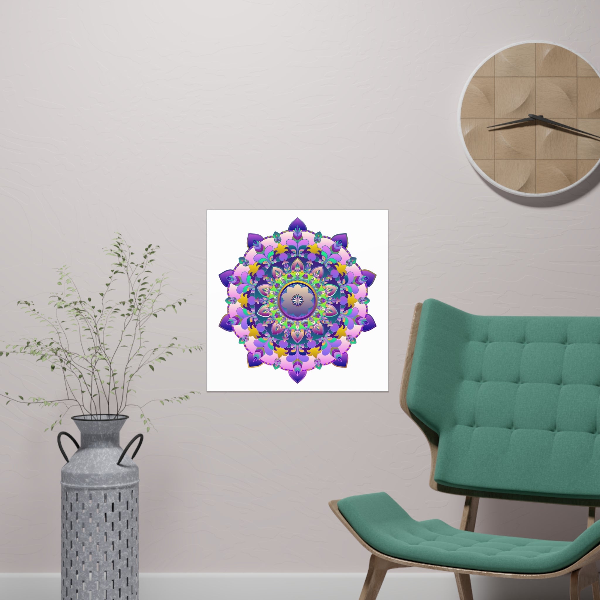 Colorful Mandala Art Print - Boho Wall Decor Poster - Blululi