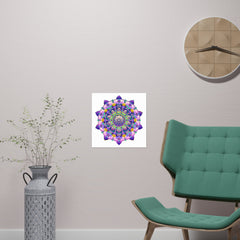 Colorful Mandala Art Print - Boho Wall Decor Poster - Blululi