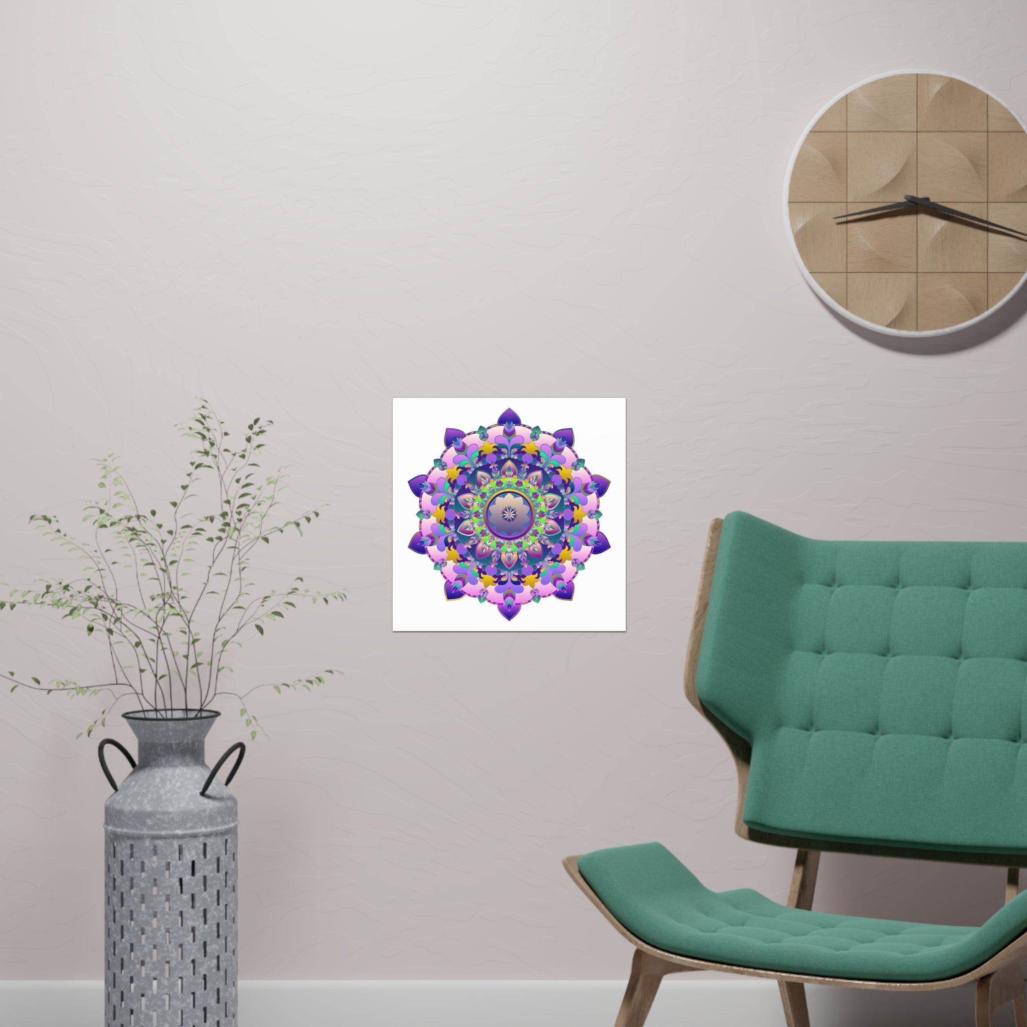Colorful Mandala Art Print - Boho Wall Decor Poster - Blululi
