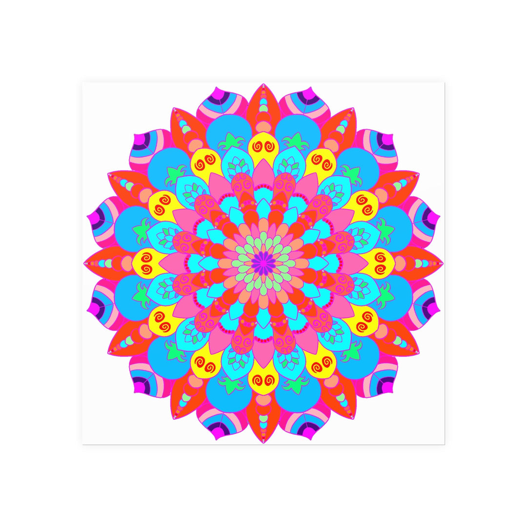 Colorful Mandala Art Print - Intricate Design Poster - Blululi