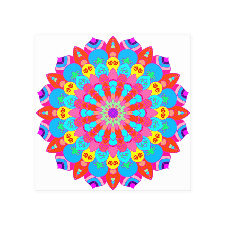 Colorful Mandala Art Print - Intricate Design Poster - Blululi