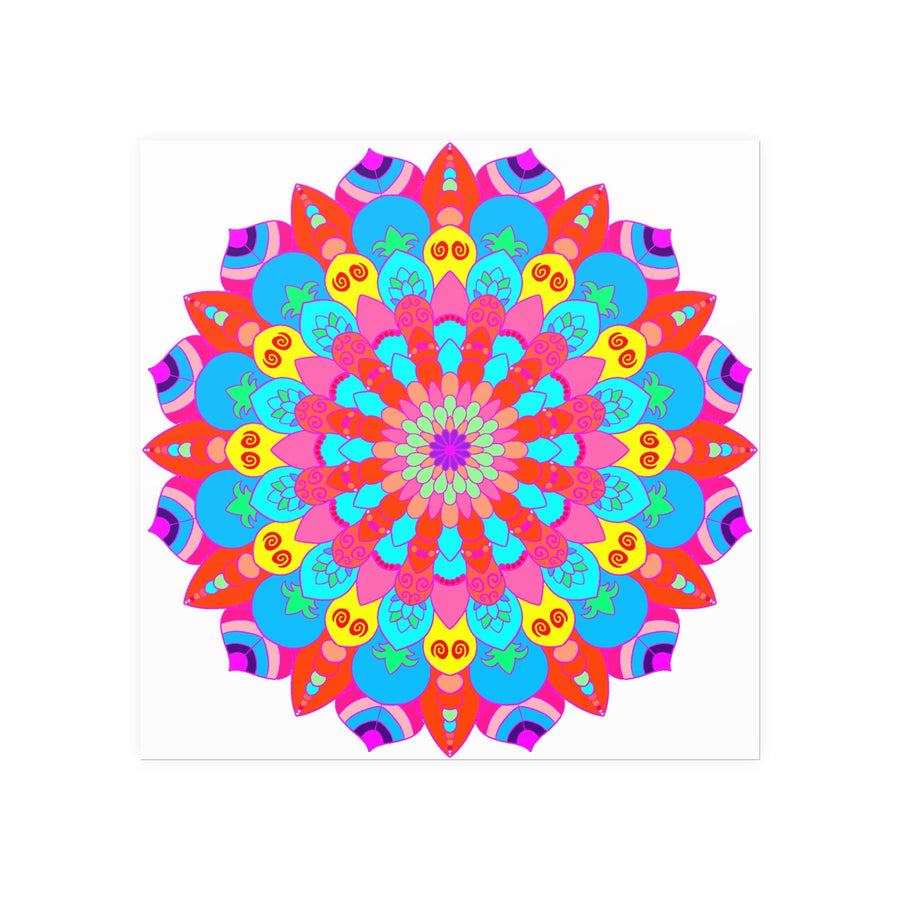 Colorful Mandala Art Print - Intricate Design Poster - Blululi