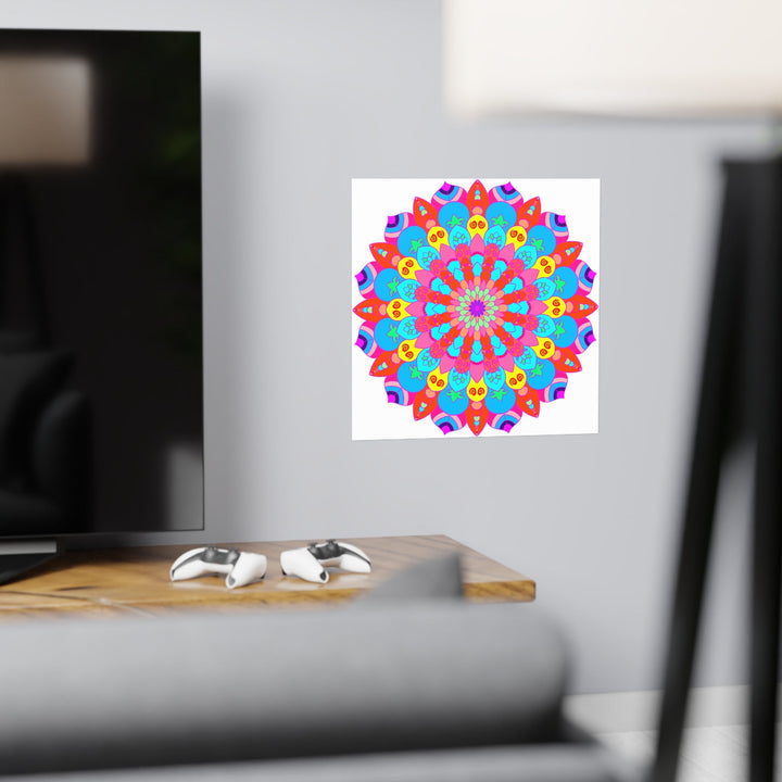 Colorful Mandala Art Print - Intricate Design Poster - Blululi