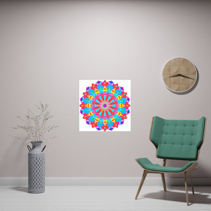 Colorful Mandala Art Print - Intricate Design Poster - Blululi