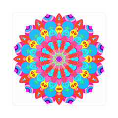 Colorful Mandala Art Print - Intricate Design Poster - Blululi